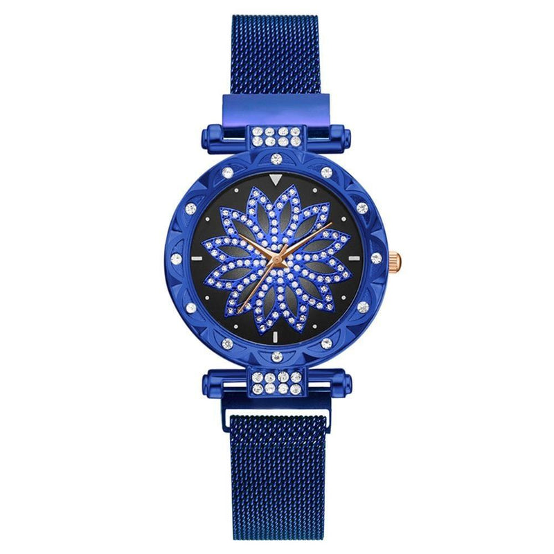 Relógio Brilho Cravejado ® + Frete Grátis N14 Sloma Shop Azul 