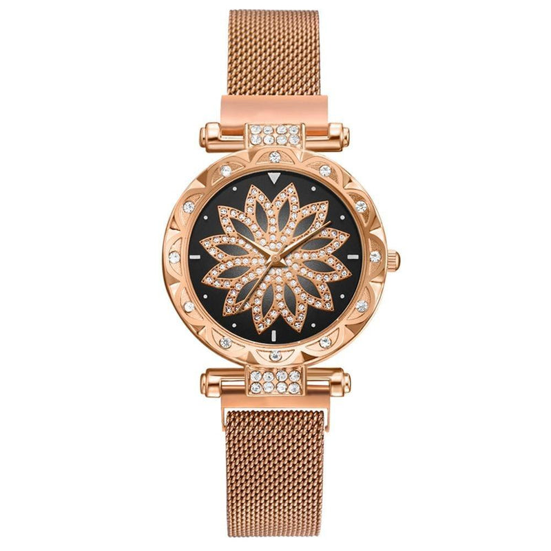 Relógio Brilho Cravejado ® + Frete Grátis N14 Sloma Shop Ouro Rose 