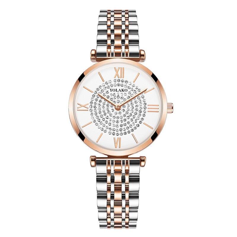 Relógio Feminino Diamante Elegance ® + Frete Grátis N22 Sloma Shop Ouro 