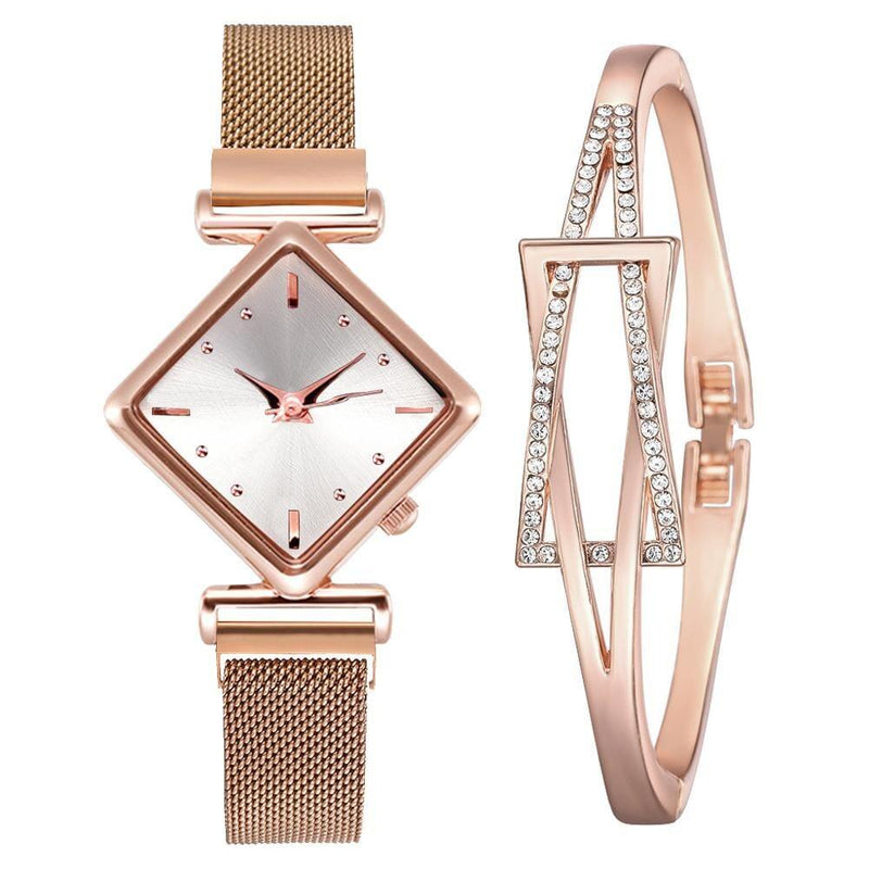 Relógio Retângulo Fashion Feminino ® + Frete Grátis N21 Sloma Shop Prata 