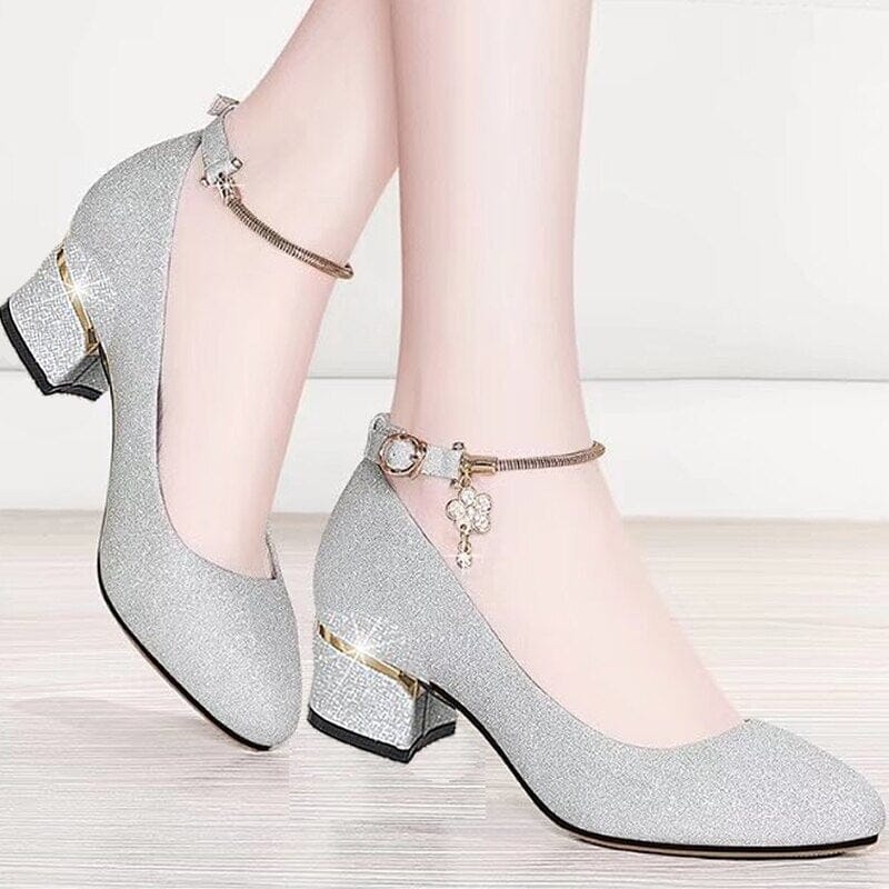 Sapato Lumière Princess + Frete Grátis (PROMOÇÃO) Sloma Shop silver chunky heel 35 