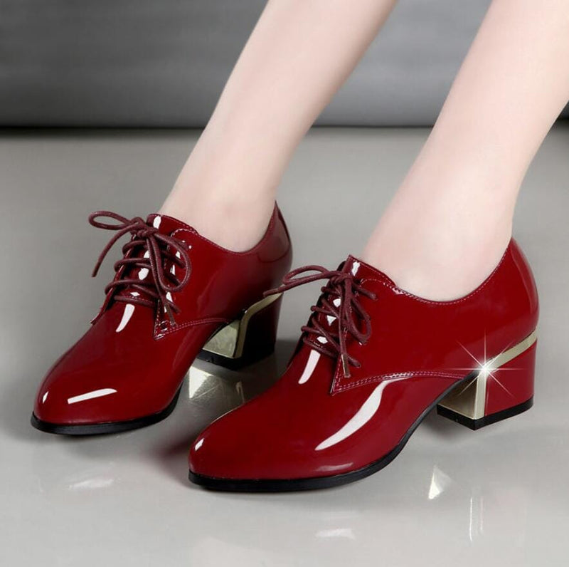 Sapato Oxford Lunna Calçados® - Madri - Preto 0 Sloma Shop Vermelho 33 