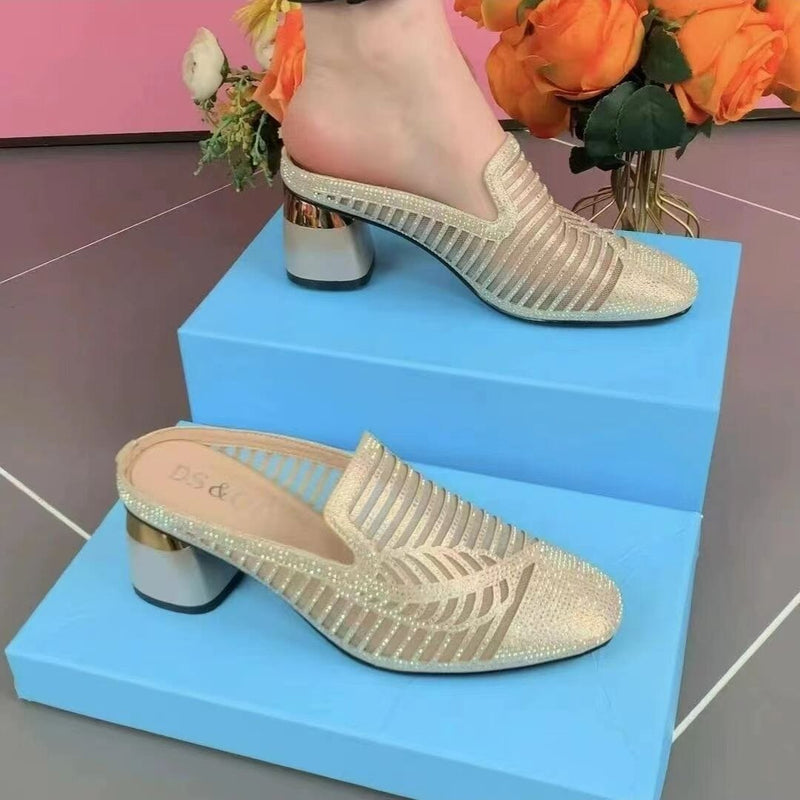 Summer fashion comfortable casual high heel slippers Sloma Shop 